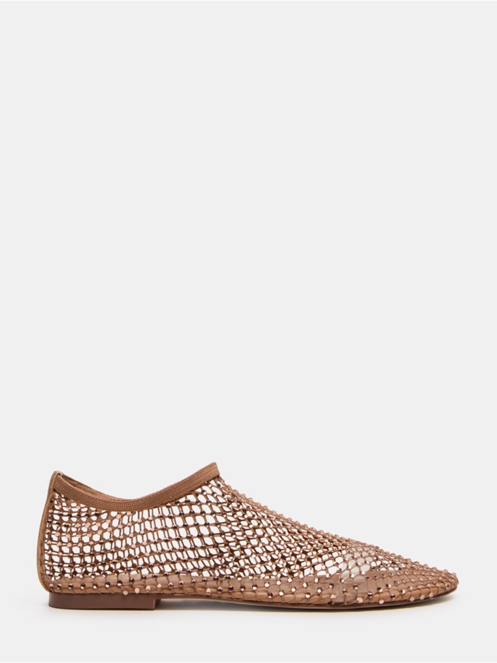 NWOT Steve Madden MINO BLUSH RHINESTONES Mesh Flat Shoes - Size 8.5